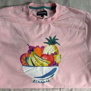 Bonobos fruit sweatshirt. Medium. Pink.